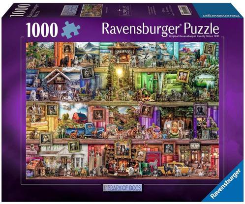 The Library of Dogs Puzzel (1000 stukjes) | Ravensburger -, Hobby en Vrije tijd, Denksport en Puzzels, Nieuw, Verzenden