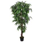vidaXL Kunstplant mangoboom 1050 bladeren 200 cm groen, Verzenden, Nieuw