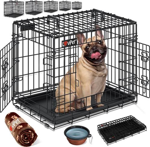 LOVPET® Hondenbox - Transportbox - Opvouwbaar - 82x57x64 - Z, Hobby en Vrije tijd, Overige Hobby en Vrije tijd, Nieuw, Verzenden