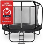 VirtuFit Premium Trampoline met Veiligheidsnet - Zwart - 366, Kinderen en Baby's, Speelgoed | Buiten | Trampolines, Verzenden