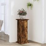 vidaXL Plantenstandaard 33x33x80 cm bewerkt hout gerookt, Verzenden, Nieuw