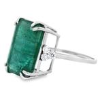 Zonder Minimumprijs - Ring Platina - 6.87ct. tw. Smaragd -, Nieuw
