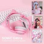 2dekans | SOMiC G951S Roze Gaming headset - Kattenoor, Muziek en Instrumenten, Ophalen of Verzenden, Zo goed als nieuw