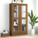 vidaXL Vitrinekast 82,5x30,5x150 cm bewerkt hout bruin, Huis en Inrichting, Verzenden, Nieuw, 50 tot 100 cm, 150 tot 200 cm