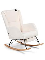 Aemely® Schommelstoel Relax - Wit Teddy, Blank Hout, Ophalen of Verzenden, Nieuw, Stoel(en)