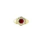 Vintage ring met granaat 8 krt, Sieraden, Tassen en Uiterlijk, Ringen, Ophalen of Verzenden, Nieuw