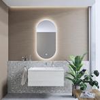 Badkamermeubelset BWS Anubis 90cm 1 Lade Monaco Wit Eiken, Ophalen of Verzenden, Nieuw, Bad