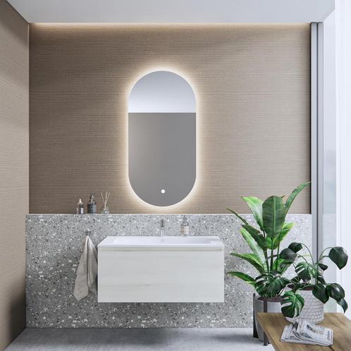 Badkamermeubelset BWS Anubis 90cm 1 Lade Monaco Wit Eiken, Doe-het-zelf en Verbouw, Sanitair, Bad, Nieuw, Ophalen of Verzenden