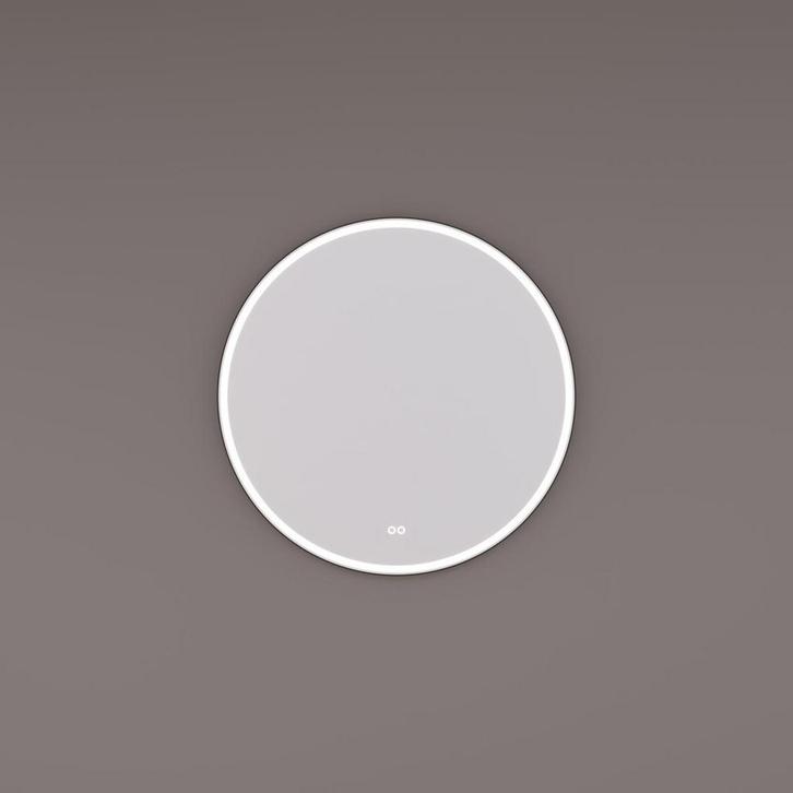 HIPP Design spiegel Rond Mat Zwart - Directe LED Baan - 120, Huis en Inrichting, Woonaccessoires | Spiegels, Ophalen of Verzenden