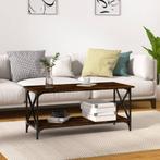 vidaXL Salontafel 100x45x45 cm bewerkt hout en ijzer gerookt, Minder dan 50 cm, 100 tot 150 cm, Verzenden, Nieuw