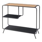 [en.casa] Console tafel Krødsherad 83x102x36 cm zwart en eik, Verzenden, Nieuw