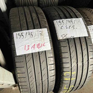 2 x Continental SportContact 5 195-45-17 Zomerbanden 5,5mm beschikbaar voor biedingen