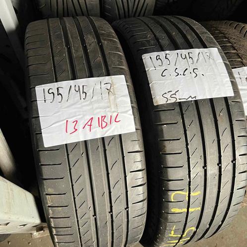 2 x Continental SportContact 5 195-45-17 Zomerbanden 5,5mm, Auto-onderdelen, Banden en Velgen, 17 inch, Zomerbanden, 195 mm, Personenwagen