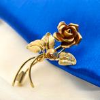Bicolor gouden broche van een roos | Vintage/antiek (rozen), Sieraden, Tassen en Uiterlijk, Broches, Ophalen of Verzenden, Gebruikt
