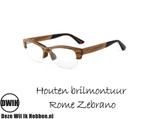 DWIH - Houten brilmontuur - Rome - Zebrano, Nieuw