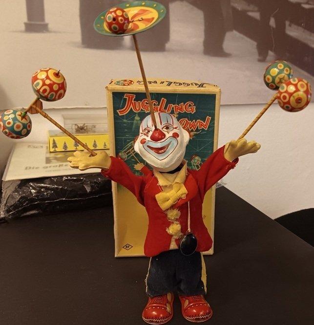 RF Alps - Blikken speelgoed - Juggling Clown, Boxed - Japan, Antiek en Kunst, Antiek | Speelgoed