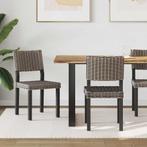 vidaXL Eetkamerstoel 2 pcs Zwart gewassen 46 x 55 x 84 cm, Huis en Inrichting, Stoelen, Verzenden, Nieuw, Zwart