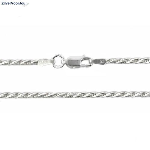 Zilveren rope ketting 50 cm 2.5 mm, Sieraden, Tassen en Uiterlijk, Kettingen, Nieuw, Verzenden