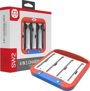 4-in-1 Oplaadstation voor Nintendo Switch 2 joycons - Mario beschikbaar voor biedingen