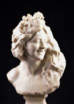 Affortunato Gory (1895-1925) - Buste, mooie jonge dame met, Antiek en Kunst, Antiek | Keramiek en Aardewerk