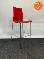 Barkruk Max Design - Ricciolina - Rood - zithoogte 73cm, Vergader- of Presentatieruimte, Ophalen of Verzenden, Gebruikt, Stoel