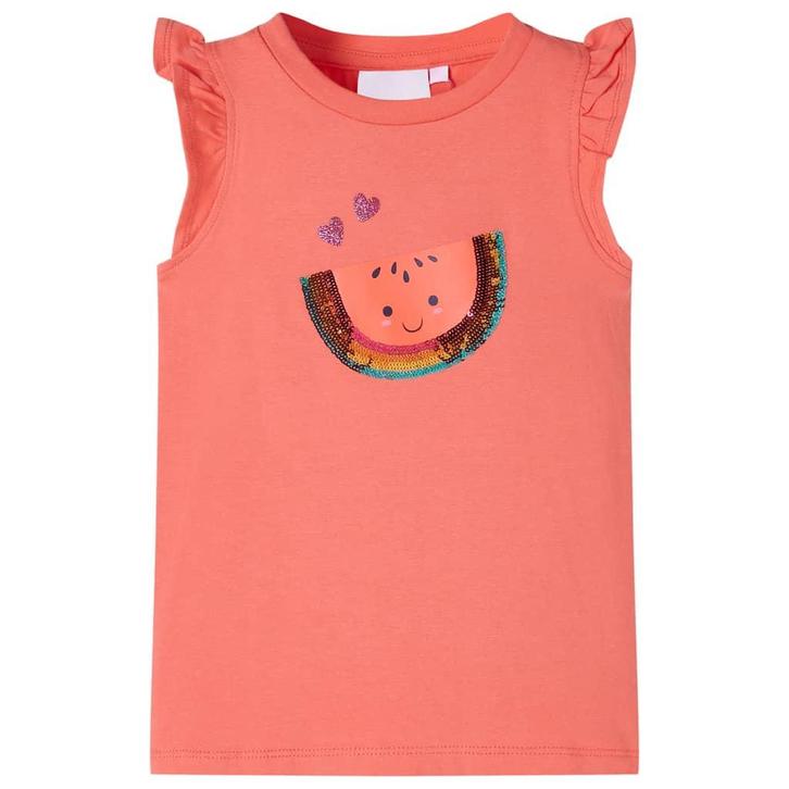vidaXL Kindershirt met ruches aan de mouwen 116, Kinderen en Baby's, Kinderkleding | Overige, Nieuw, Verzenden