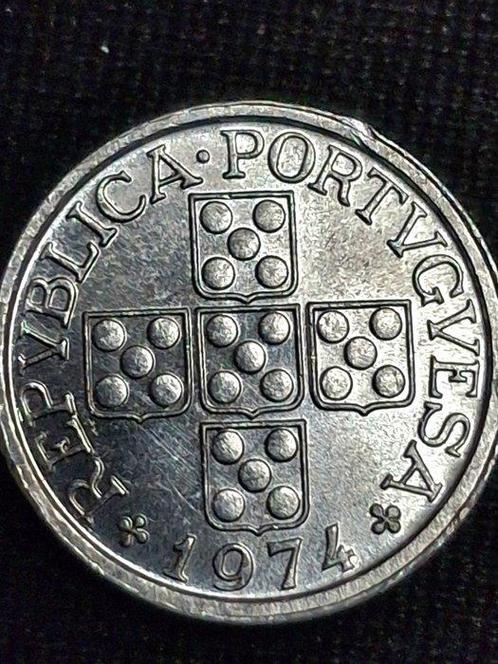 Portugal. 4 moedas 10 centavos aluminio 1974. Eixo vertical, Postzegels en Munten, Munten | Europa | Niet-Euromunten