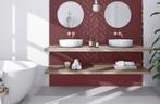 Wandtegel Valence May Grana Rood Glans 6,5x20 (Muurtegels), Doe-het-zelf en Verbouw, Tegels, Nieuw, 20 tot 40 cm, 10 m² of meer
