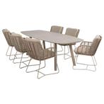 4 Seasons Fabrice tuinset 7-delig - Manolo tuintafel 240x103, Tuin en Terras, Verzenden, Nieuw