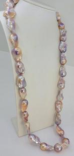 Halsketting Grote 17x20mm roze Edison freshwater parels., Sieraden, Tassen en Uiterlijk, Kettingen, Nieuw