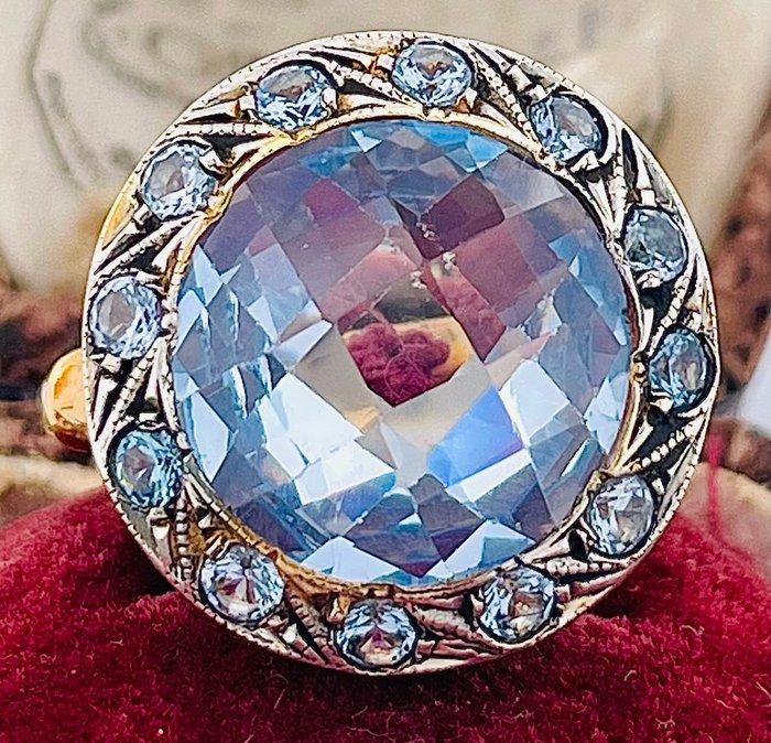 Zonder Minimumprijs - Ring - 9 kt. Geel goud, Zilver, Sieraden, Tassen en Uiterlijk, Ringen