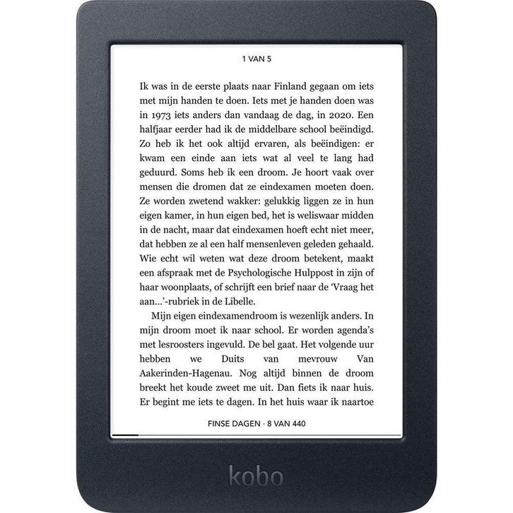 Kobo Nia 6 eReader - 8 GB - Zwart (Nieuw), Computers en Software, E-readers, Nieuw, Verzenden