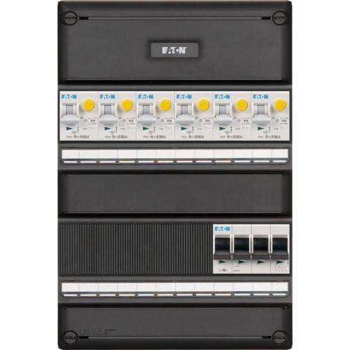Eaton groepenkast, 6 aardlekautomaten, 1 hoofdschakelaar 4P, Doe-het-zelf en Verbouw, Elektra en Kabels, Nieuw, Ophalen of Verzenden