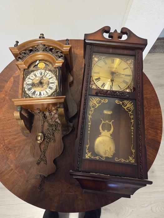 Klokonderdelen (2) - Hout, Messing - 1950-1960 - klokken, Antiek en Kunst, Antiek | Klokken