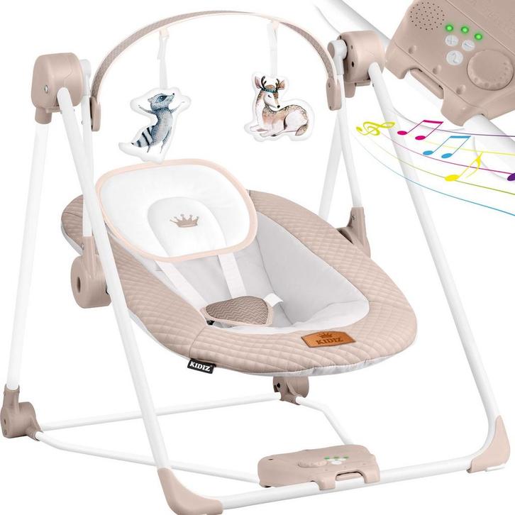 Wipstoel - Babyschommel - Baby Swing -  max 9kg - Beige - KI, Kinderen en Baby's, Wipstoeltjes, Zo goed als nieuw, Verzenden
