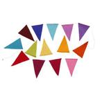 Vilten slinger vlaggen multicolor - 12cm  - 180cm lang NIEUW, Ophalen of Verzenden, Nieuw