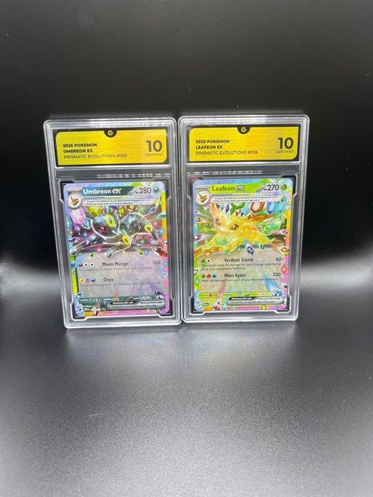 Pokémon - 2 Graded card - Umbreon EX & Leafeon EX 060, 006 -, Hobby en Vrije tijd, Verzamelkaartspellen | Pokémon