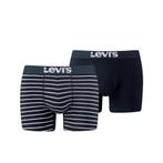 Levi's 2-pack boxershort vintage stripe - blauw