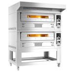 GGM Gastro | Pizzaoven op gas - 6+6x 33cm - Handmatig - |, Verzenden