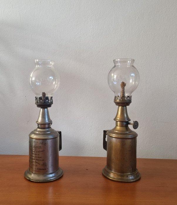 Charles Pigeon - Olielamp - Metaal, Antiek en Kunst, Curiosa en Brocante