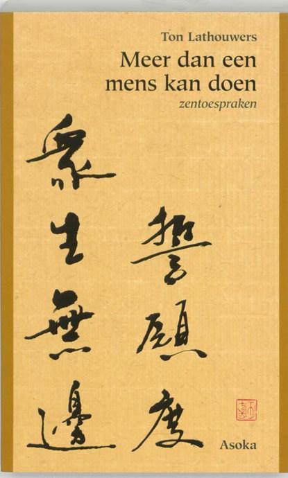 Meer dan een mens kan doen | 9789056700232 | T. Lathouwers, Boeken, Wetenschap, Zo goed als nieuw