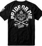 PRIDE or Die T-shirt PIRATE V.2 T-Shirt Katoen Zwart, Pride or Die, Zwart, Vechtsport, Ophalen of Verzenden