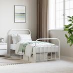 Wit Metalen Bedframe 90x190 - Comfortabel Slapen - OP=OP, 90 cm, Eenpersoons, Wit, Nieuw