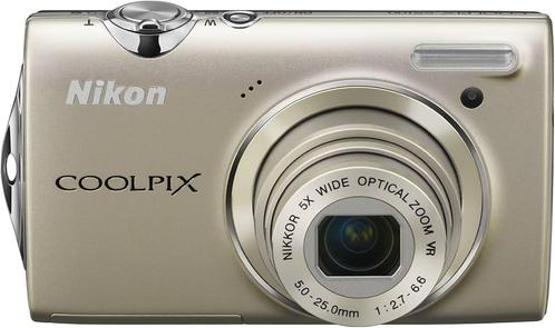 Nikon Coolpix S5100 Digitale Compact Camera - Zilver, Audio, Tv en Foto, Fotocamera's Digitaal, Zo goed als nieuw, Verzenden