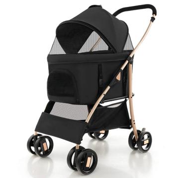 Trendmix Hondenbuggy 3-in-1 Zwart – Opvouwbare Hondenwagen – beschikbaar voor biedingen