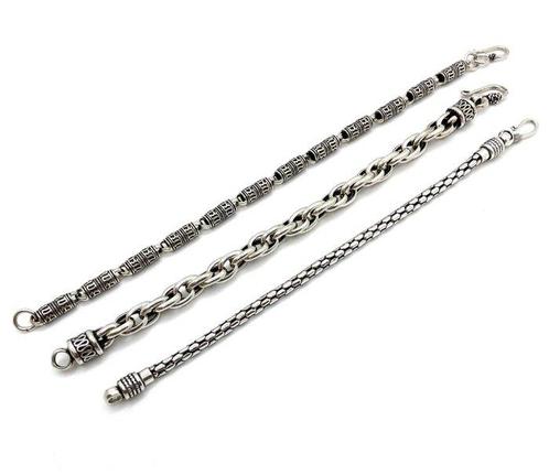925 Zilver - 3 Armbanden - India - 57,80 gr. - Armband, Antiek en Kunst, Kunst | Niet-Westerse kunst