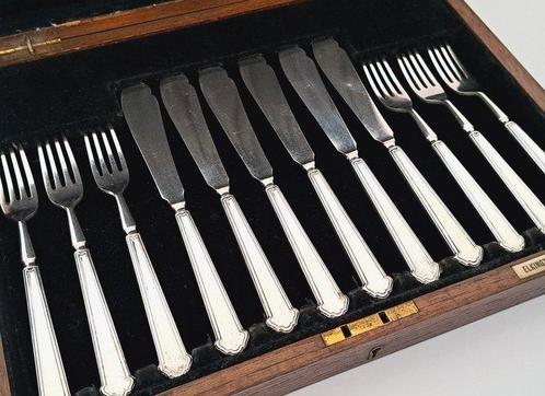 Elkington Plate - Visbestekset voor 6 personen (12) - in, Antiek en Kunst, Kunst | Designobjecten