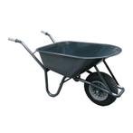 Kruiwagens Bouw Kruiwagen 85L Ronde Buis Gecoat Grijs (an..., Ophalen of Verzenden, Nieuw