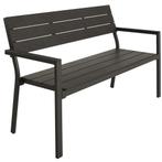 Tuinbank Line 2-zitter met aluminium frame 128x59x88cm - don, Verzenden, Nieuw