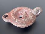 Oud-Romeins, Keizerrijk Terracotta olielamp, Antiek en Kunst